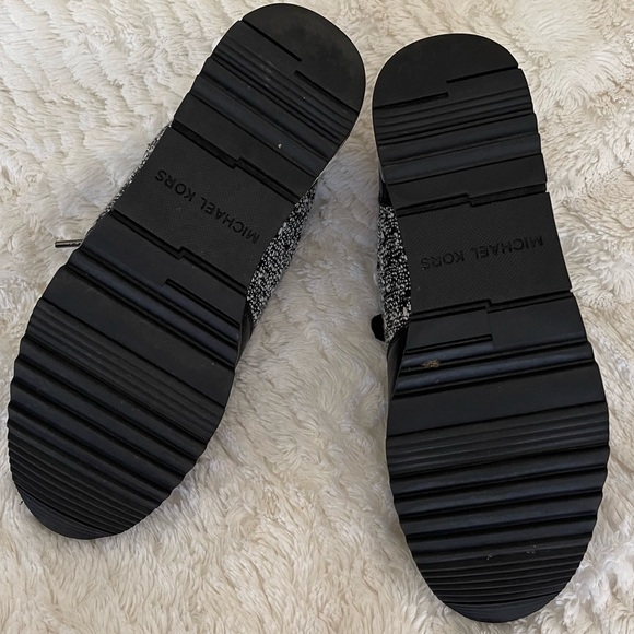 Michael Kors Allie Tweed Trainer Sneakers in Black and White (size 7.5) - Picture 11 of 12